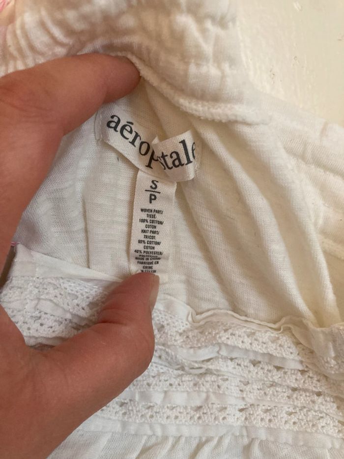 Top blanc Aéropostale à bretelles croisées - photo numéro 8