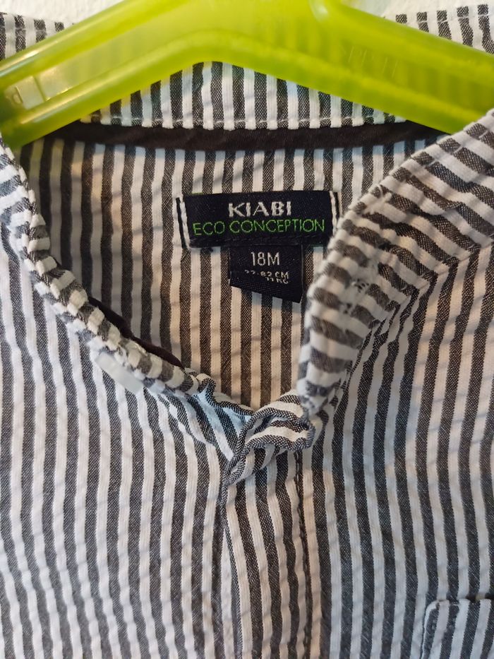 Chemise rayée manches longues Kiabi 18 mois - photo numéro 3