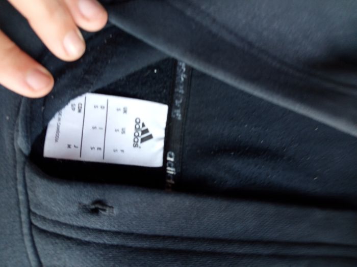 Pull Sweat Gris Noir à capuche Basket Adidas S - photo numéro 6