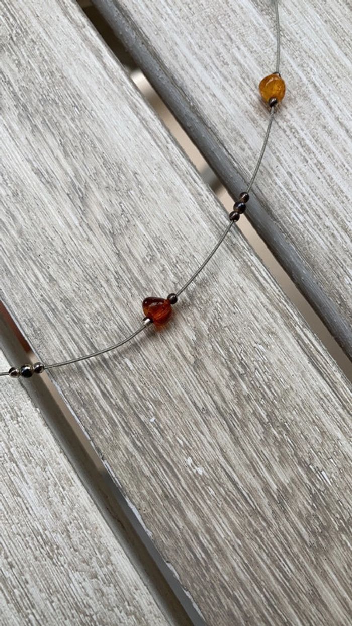 Collier fantaisie ambré - photo numéro 3