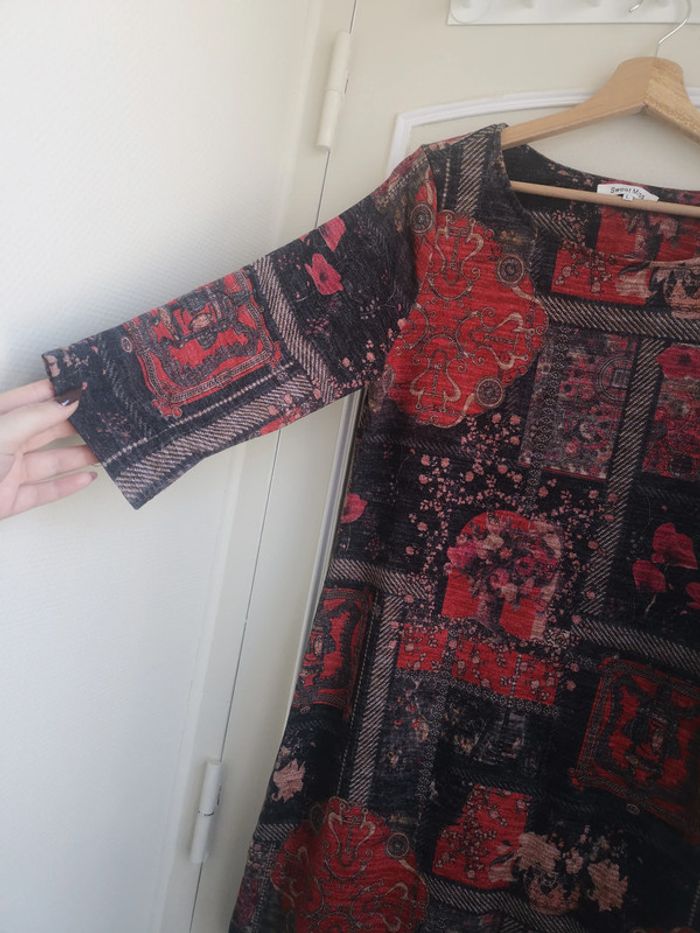 Robe douce manche au dessus du coude taille 42 - photo numéro 2