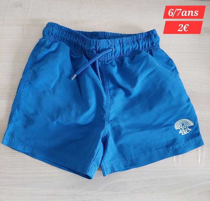 Short bleu turquoise garçon 6/7ans - photo numéro 2