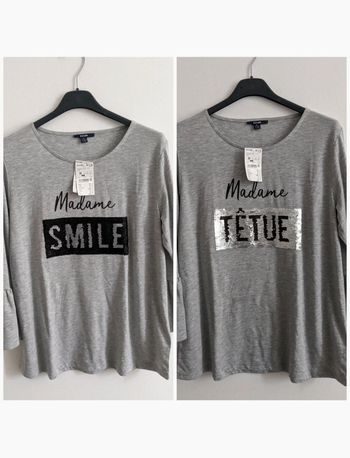 T-shirt manches longues têtue smile M