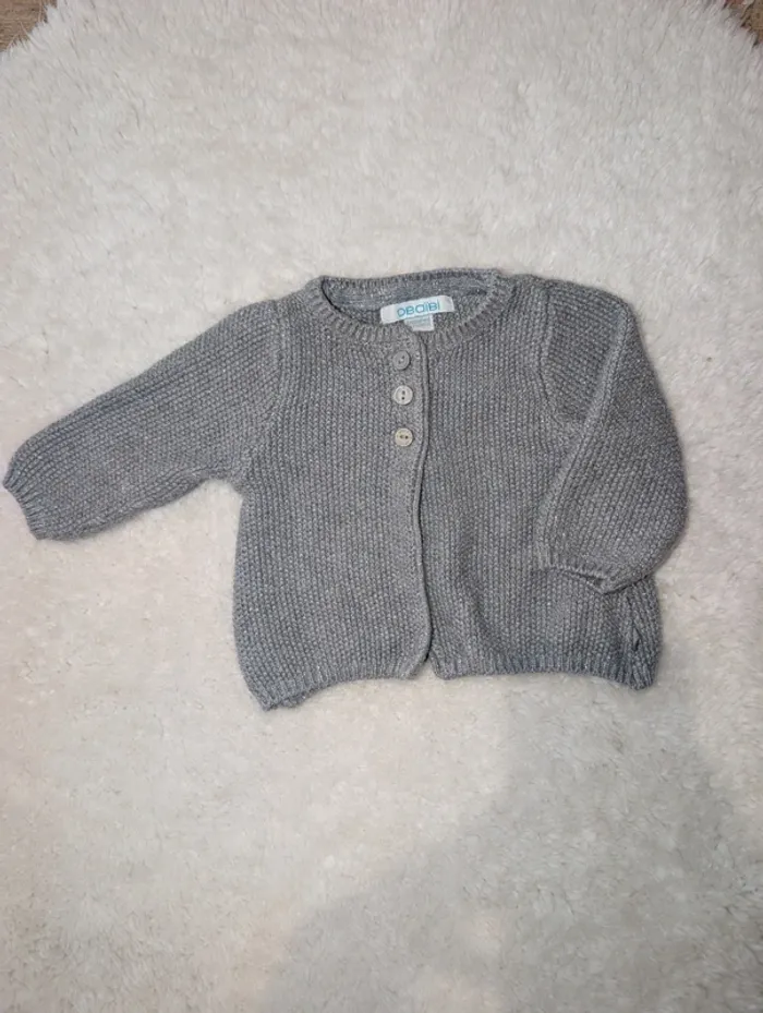 Gilet / brassière obaibi 3mois gris