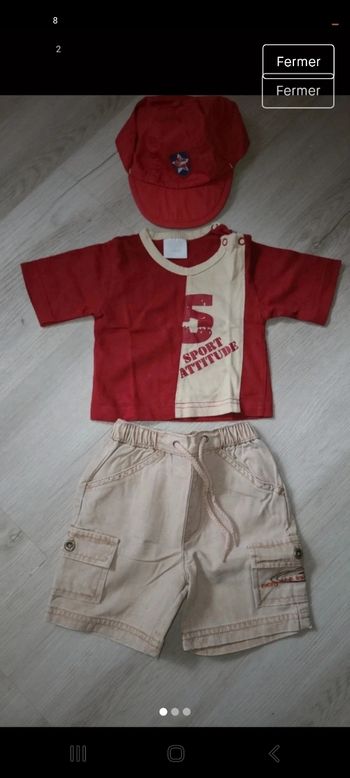 Ensemble 3 pièces garçon 3 mois