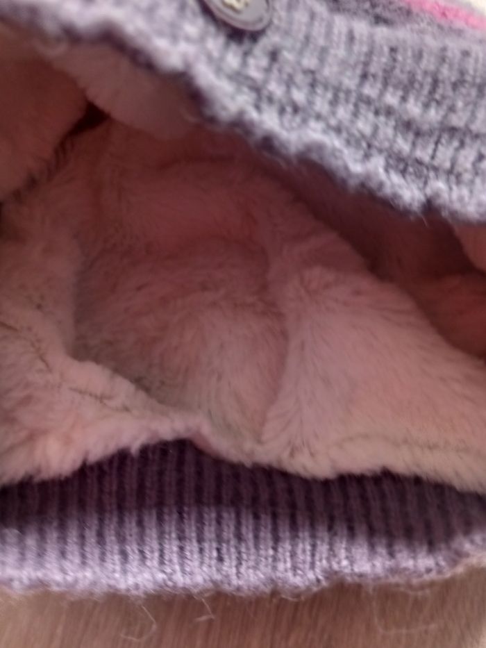 Ensemble bonnet et écharpe violet Okaïdi 6M - photo numéro 3