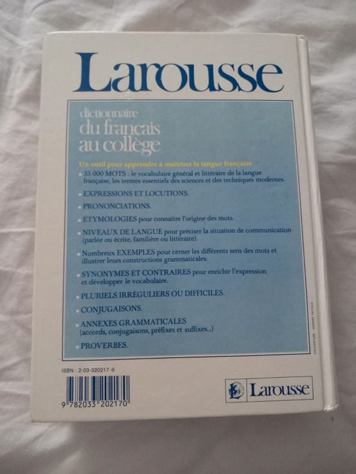 Larousse dictionnaire du français au collège - photo numéro 2