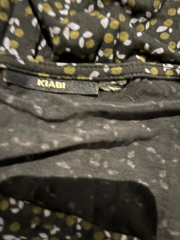 Robe longue noire à fleurs KIABI – Taille S - photo numéro 6