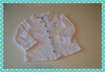 chemise manche longue Sergent Major blanc taille 12-18 mois / 80 cm