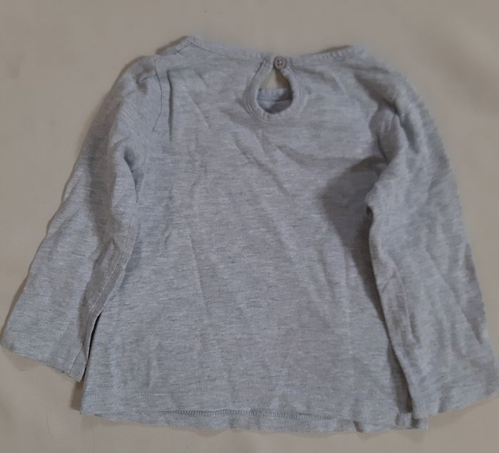 Tee-shirt manches longues gris fille - Creeks - 18 mois - photo numéro 3