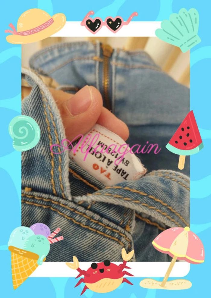 Salopette jean 8ans tao - photo numéro 15