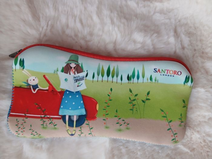 Neuf/Santoro London: Trousse plate zippée en néoprène - photo numéro 3