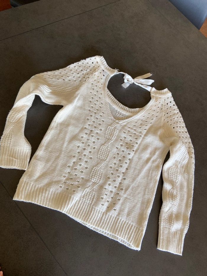 Pull fin ajouré femme taille M - photo numéro 3