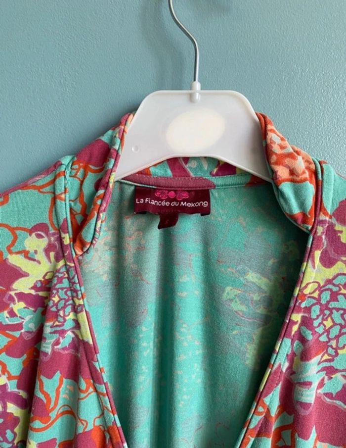 Robe cache cœur motif fleurie fiancée du Mékong - photo numéro 4