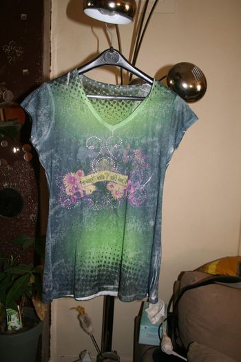 🌸Top original   coloré et strass Taille 42 "Boutique indépendante" 🌸