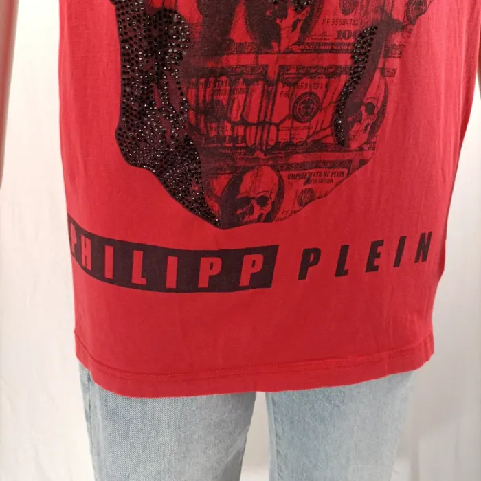 T-shirt imprimé & strass - Philipp Plein - Taille L A1293 - photo numéro 9