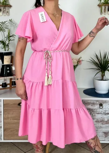 SOLDE Robe bohème fluide légère taille élastique taille unique - Italy moda - neuf