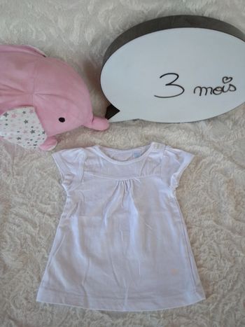 Tee shirt tunique chemise manches courtes Fille 3 mois Obaïbi