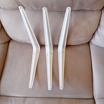 Faby27800 Equerres d'angle x 3 - 300 x 250 mm - couleur : blanc