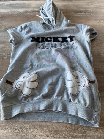 Sweat capuche sans manche fille Mickey taille 14/16 ans
