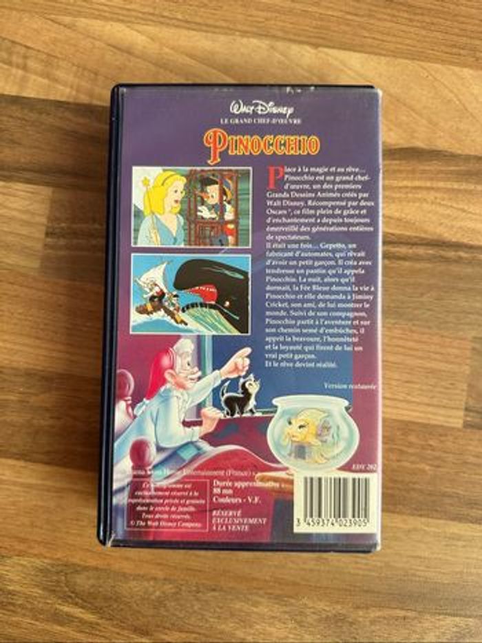 Cassette VHS Pinocchio le grand chef d’œuvre - photo numéro 2