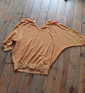 Pull jaune manches courtes Camaïeu L