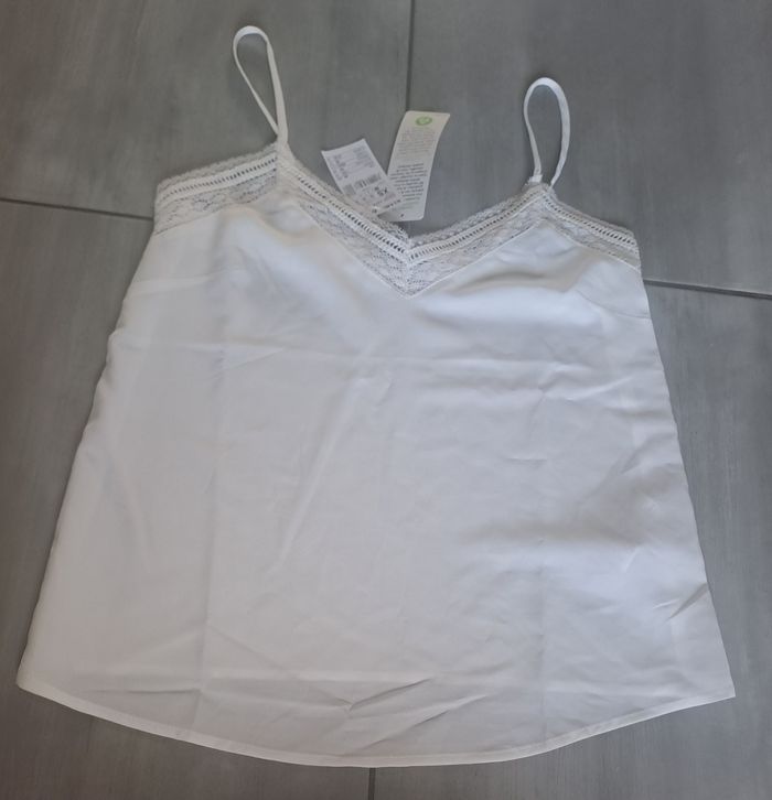 Débardeur blanc neuf Kiabi Taille XS (34)