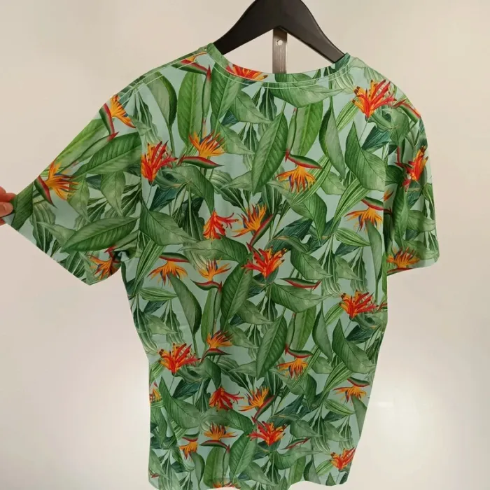 Tshirt homme - motif jungle feuillages exotiques vert taille M - Lost minds - A091 - photo numéro 2