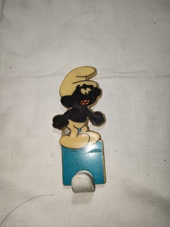 Patère vintage Schtroumpf Noir - Peyo/Dupuis