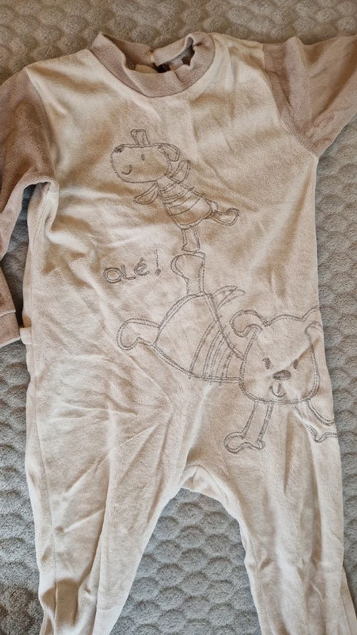 Pyjama grenouillère mixte beige - photo numéro 3