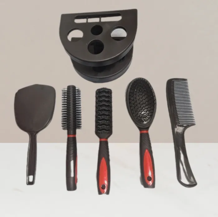 Ensemble miroir & brosses a cheveux 5 pièces - photo numéro 3