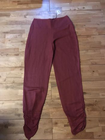 Pantalon en lin bordeau Sarah pacini neuf t0=36