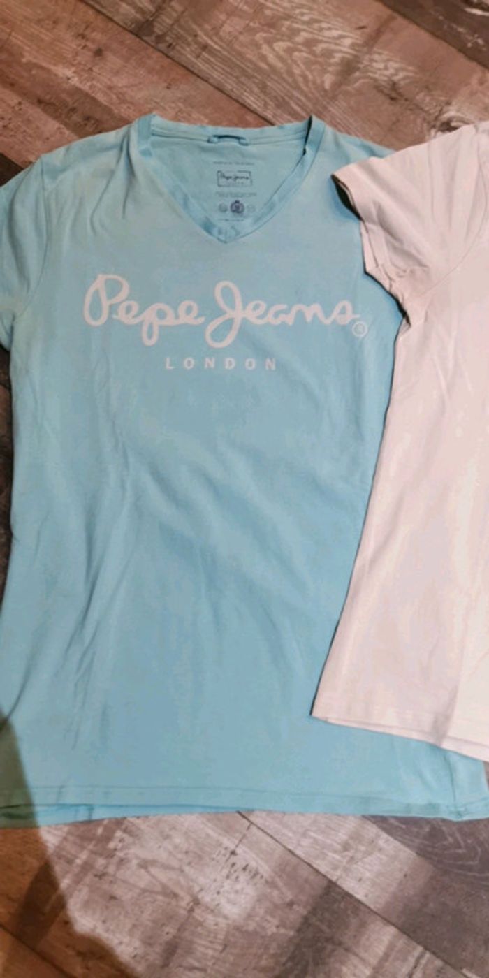 Lot pépé jeans tee shirt - photo numéro 3