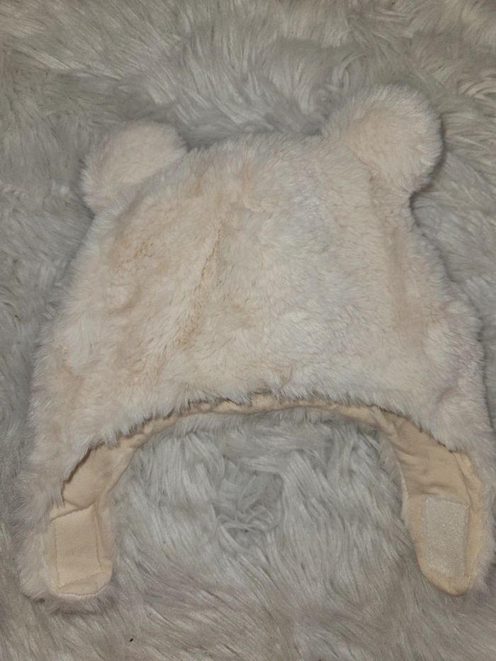 Bonnet ours crème