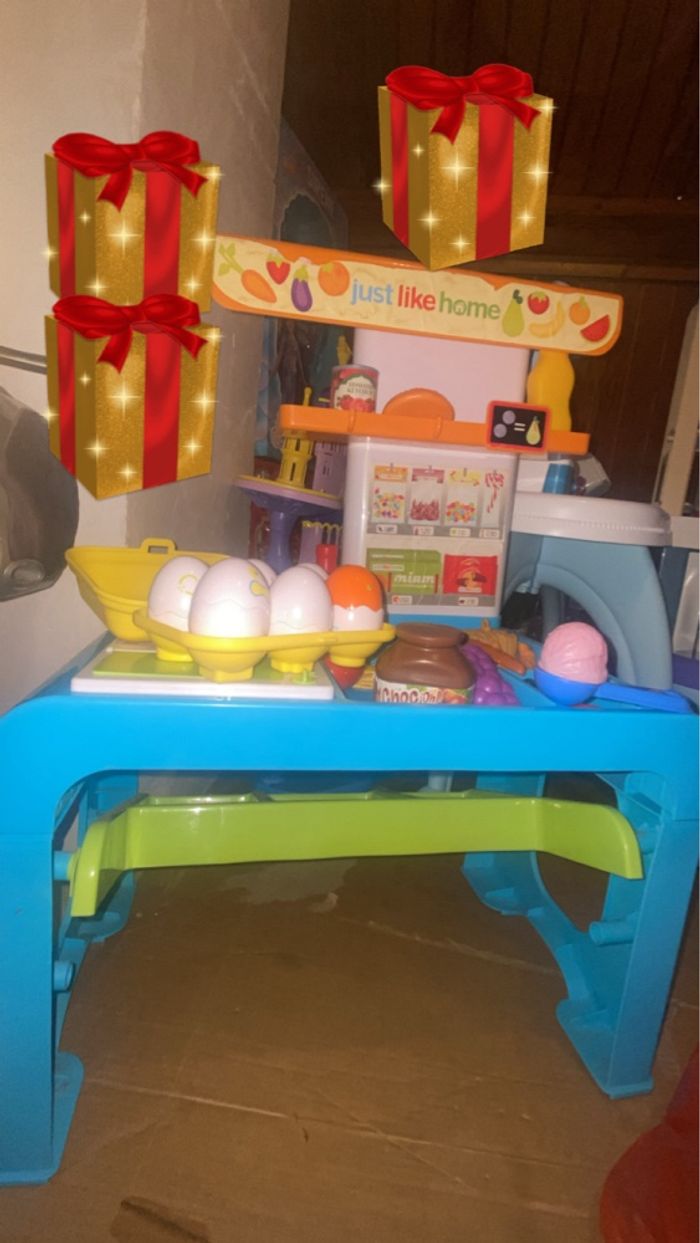 Supérette enfant Noël avec accessoires