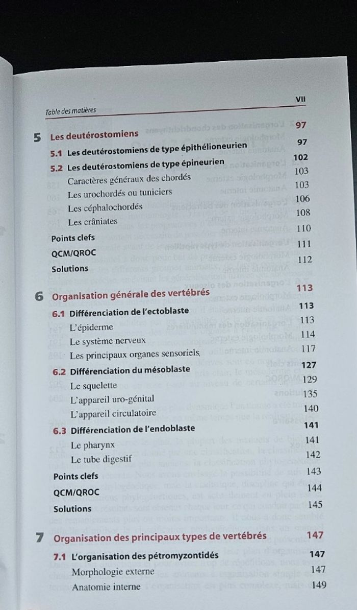 Manuel Biologie animale - Cours + QCM + QROC- Licence/Prépa/Master - photo numéro 5