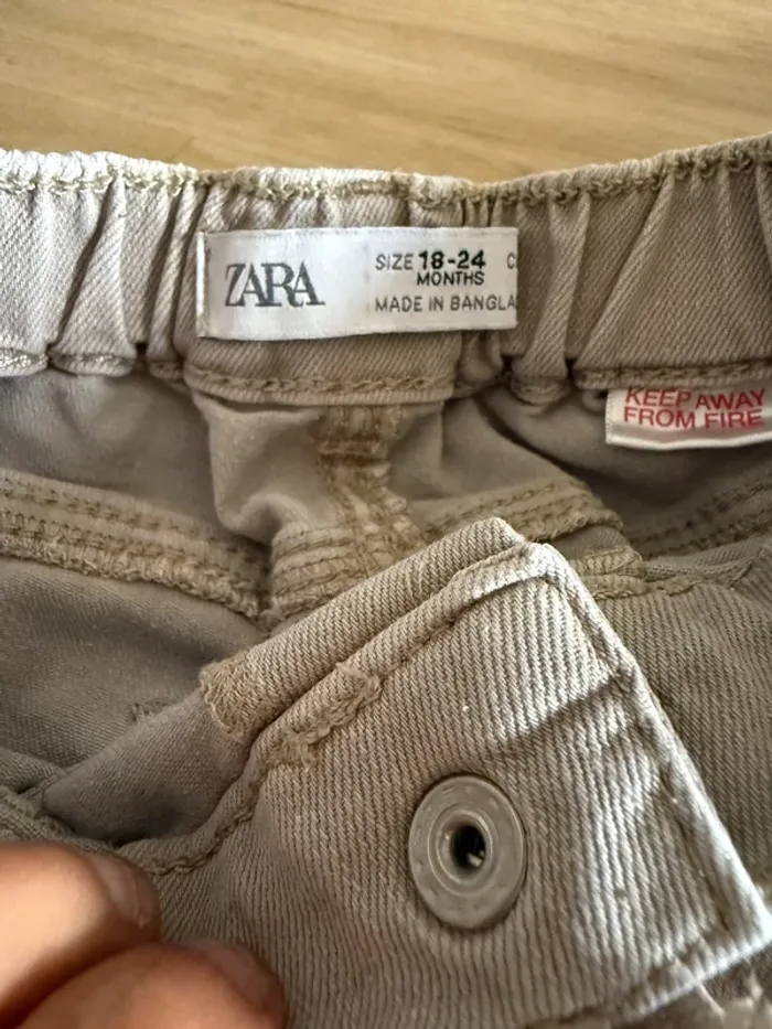 Ensemble T-shirt manches longues et pantalon en sergé - 18/24 mois - photo numéro 2