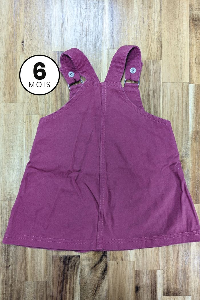 Ensemble Robe salopette + T-shirt manches longues - 6 mois - photo numéro 3
