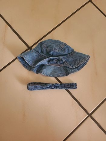 Bandeau et chapeau en jean