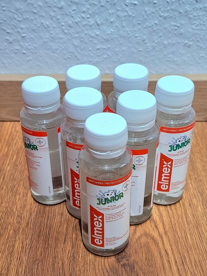 Lot 7× Elmex Junior 6-12 ans – Bain de bouche anti-caries – Format voyage / échantillon - photo numéro 4