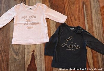 Lot de deux t shirt manches longues