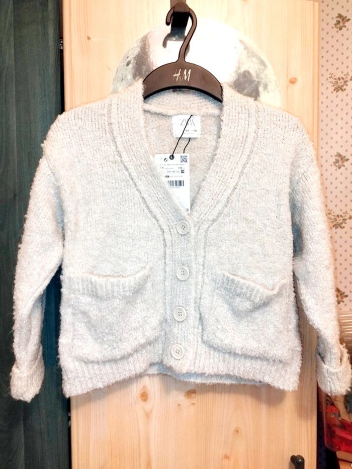 Cardigan/gilet/pull boutonné beige - photo numéro 2