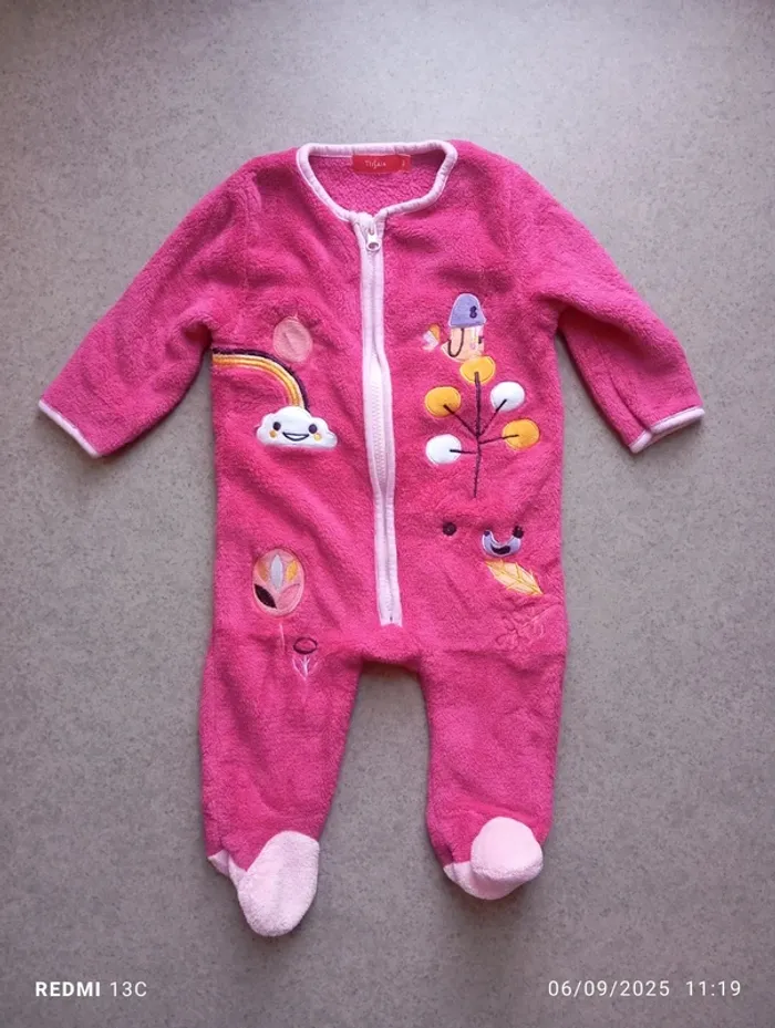 Pyjama velours 9mois tissaia