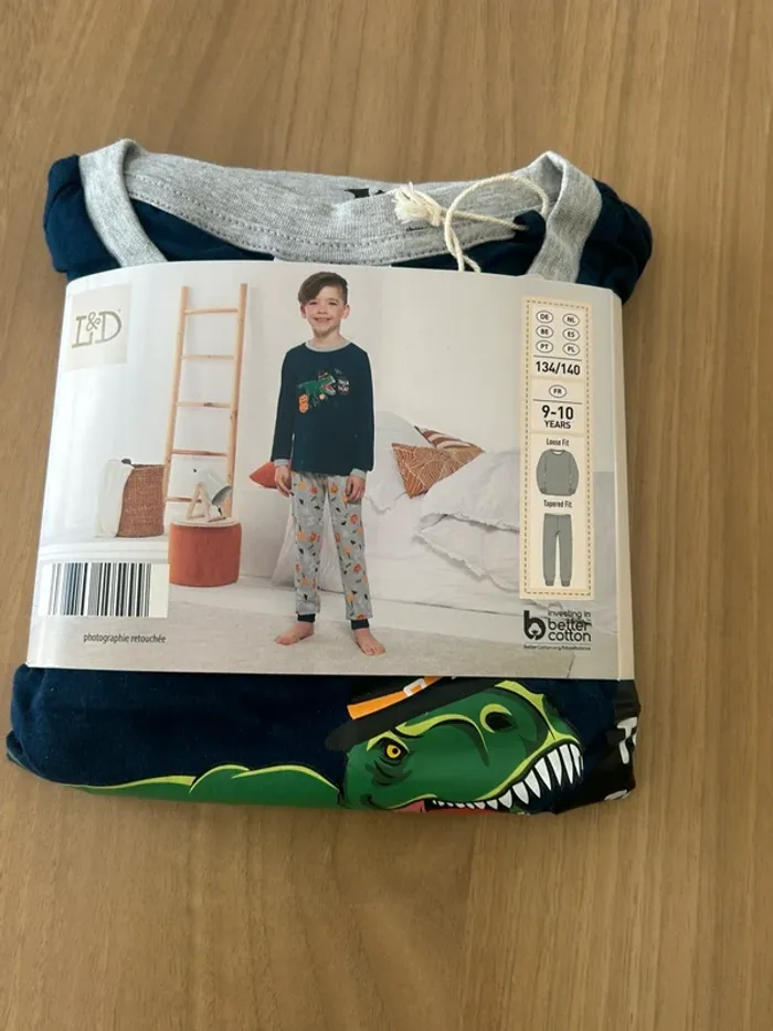 Pyjama dinosaure halloween 9-10 ans neuf avec étiquette - photo numéro 3