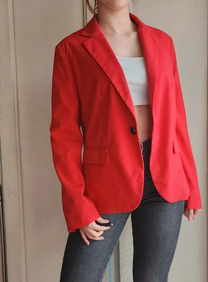 Blazer rouge droit Zara