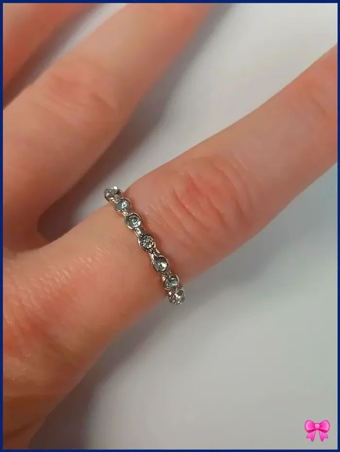 Bague argentée en acier inoxydable