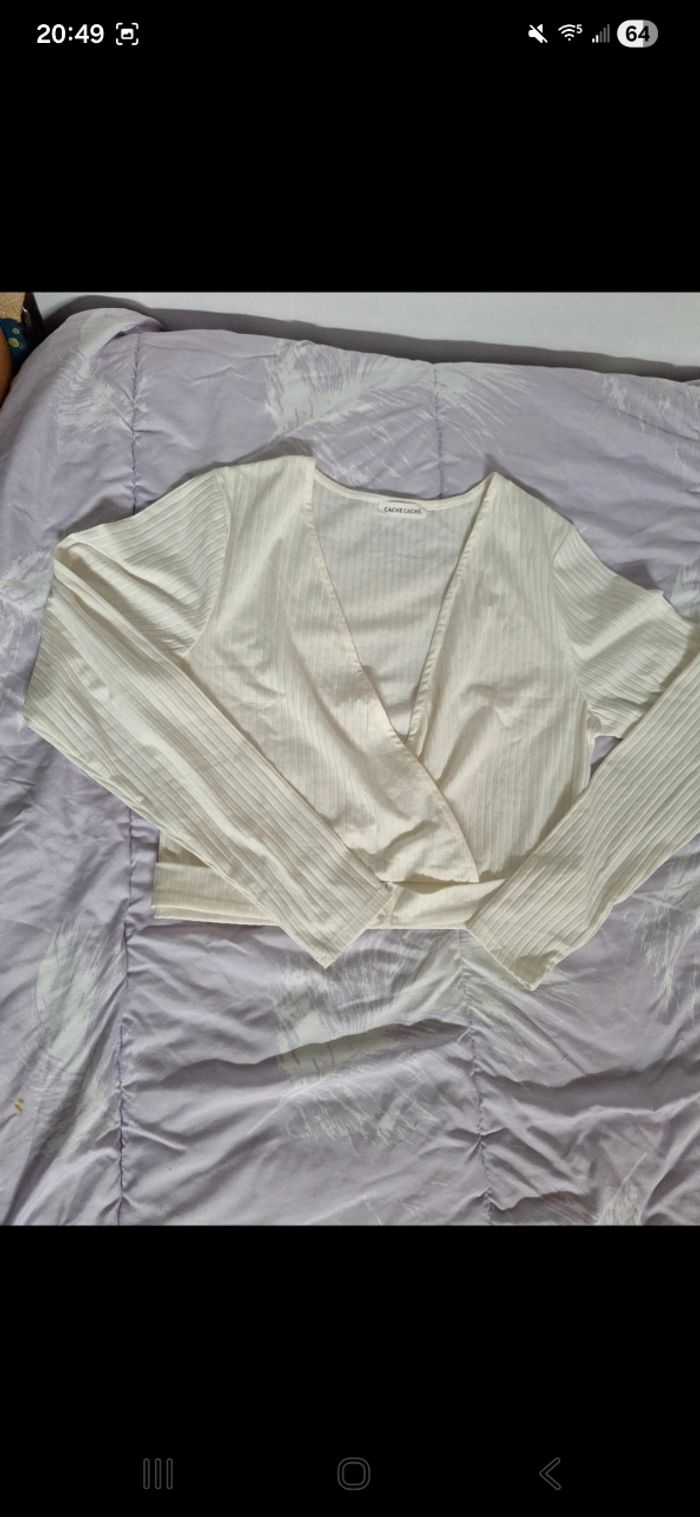 T-shirt écru - photo numéro 1