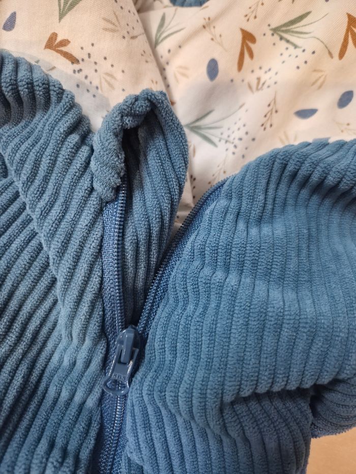 Gigoteuse bleu en velours côtelé, Domiva, Tog 2, 0-6 mois - photo numéro 6