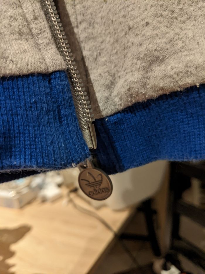 Veste sport adidas gris bleu - photo numéro 3