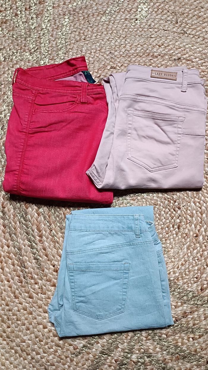 Lot de 3 jeans pantalons femme 38 🌿